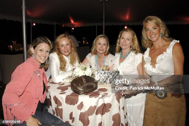 Angela Boyer Stump, Patty Raynes, Kathy Hilton, Anne Hearst McInerney and Holiday Hayes attend the Best Buddies Hamptons Gala at the Home of Anne...