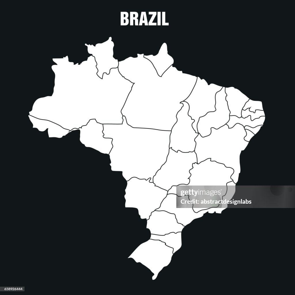 Map of Brazil - Illustration