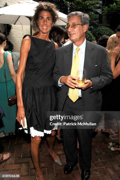 Somers Farkas and Jonathan Wainwright attend The Museum at FIT Annual Couture Council Summer Party at the Private Residence of Charlotte Moss on...