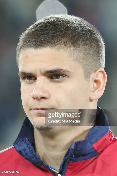 Romania's national soccer player Romario Razvan Marin pictured before the 2018 FIFA World Cup qualifier soccer game between Romania and Denmark, on...