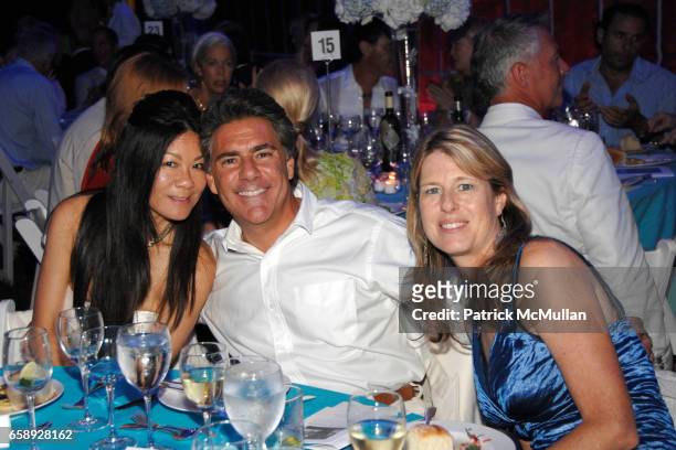 Helen Lee Schifter, Richard Mishaan and Ann Colley attend The Art of Fashion in The Hamptons, GUILD HALL Summer Gala Honoring MARJORIE F. CHESTER,...