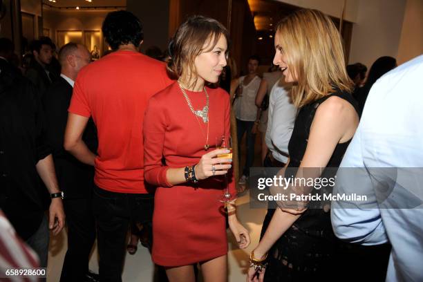 Alexa Chung and Lauren Santo Domingo attend SAKS FIFTH AVENUE Celebrates the Opening of CALVIN KLEIN COLLECTION's New Women's Shop at Saks Fifth...