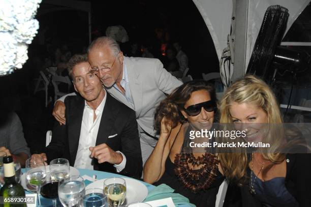 Calvin Klein, Stan Herman, Donna Karan and Marci Klein attend The Art of Fashion in The Hamptons, GUILD HALL Summer Gala Honoring MARJORIE F....