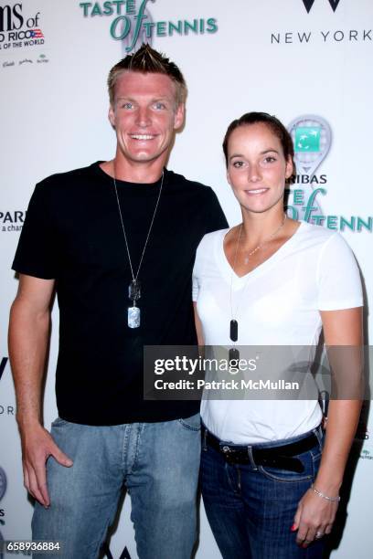 Sam Groth and Jarmila Groth attend 10th Annual BNP PARIBAS TASTE OF TENNIS at W Hotel on August 27, 2009 in New York City.