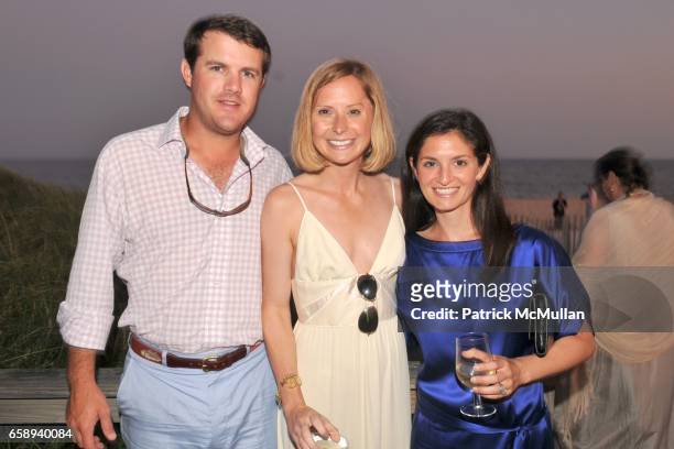 Ryan Morris, Meg Morris and Rebecca Sterling attend Hampton & Co Celebrates The ARF Beach Ball at Bridgehampton Tennis and Surf Club on August 15,...