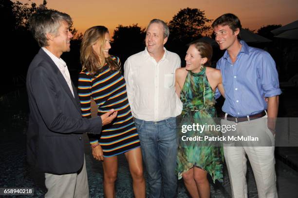 Stephen Gaghan, Minnie Mortimer, Bob Kelty, Bettina Prentice and Jamie Prentice attend ARTWALK Summer Party to Benefit COALITION FOR THE HOMELESS at...