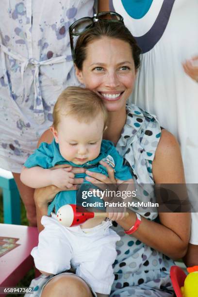 Christy Turlington attends DONNA KARAN, ARIEL FOXMAN and INSTYLE along with KELLY RIPA and BLAKE LIVELY present SUPER SATURDAY 12 at Nova's Ark...