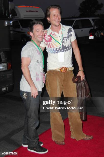 David Faustino and Corin Nemec attend Seth Green and Adult Swim Present Robot Chicken Skate Party Bus Tour at Skateland on August 1, 2009 in...