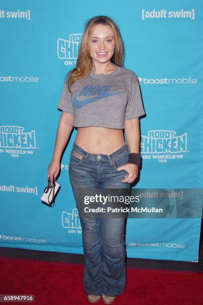 Monica Keena attends Seth Green and Adult Swim Present Robot Chicken Skate Party Bus Tour at Skateland on August 1, 2009 in Northridge, California.