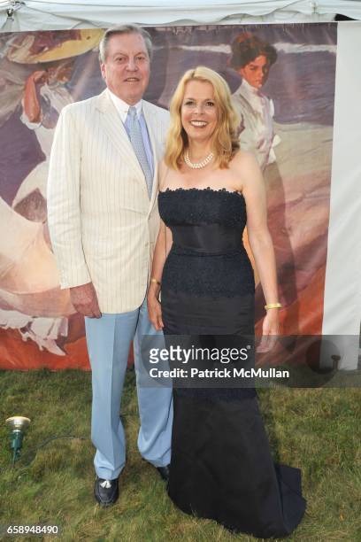 Chuck Brunie and Betsy McCaughey Ross attend 51st Annual SOUTHAMPTON HOSPITAL Summer Party at Wickapogue Road on August 1, 2009 in Southampton, NY.
