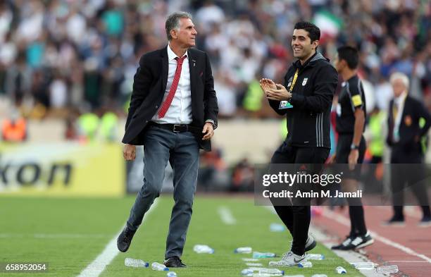 Carlos Quieroz head coach of Iran looks on during Iran against China PR - FIFA 2018 World Cup Qualifier on March 28, 2017 in Tehran, Iran.