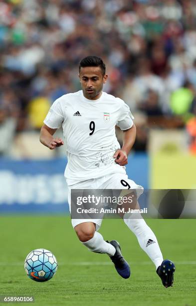 Omid Ebrahimi of Iran in action during Iran against China PR - FIFA 2018 World Cup Qualifier on March 28, 2017 in Tehran, Iran.