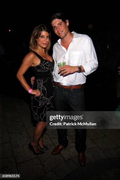 Cecilia Onder and Stefano Saccani attend SIR IVAN hosts CASTLESTOCK 2009 to Benefit The PEACEMAN Foundation at Sir Ivan's Castle on August 22, 2009...