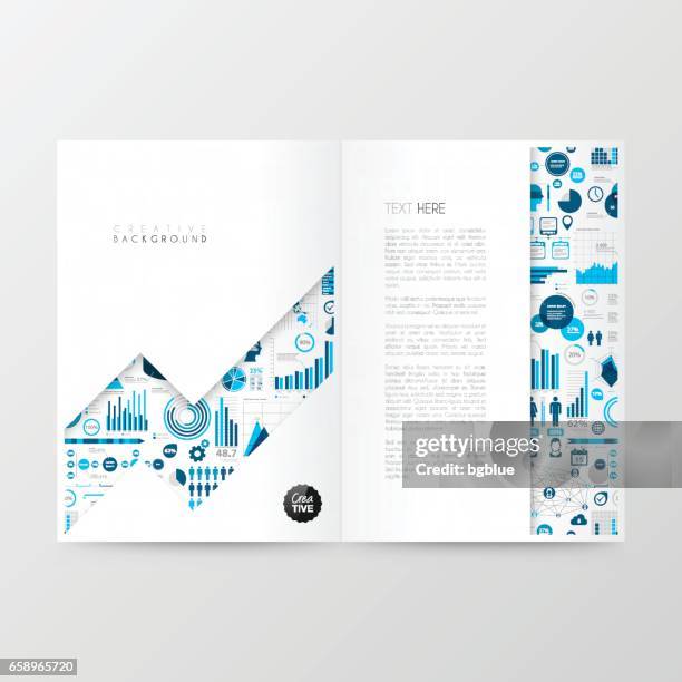 magazine template layout, brochure, cover design, business annual report, flyer - paper map stock illustrations