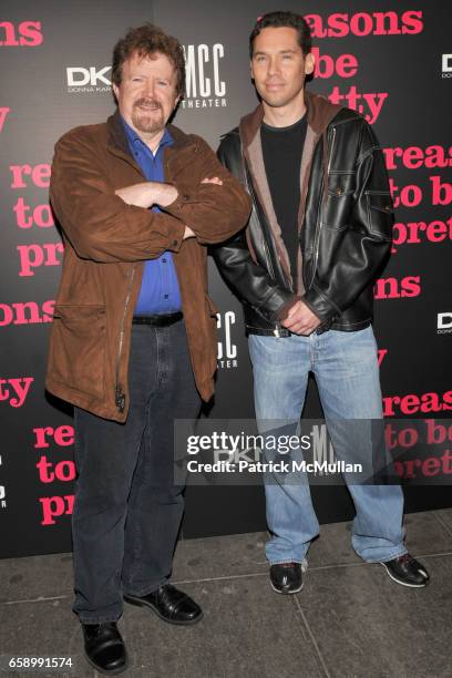 Gary Goddard and Brian Singer attend REASONS TO BE PRETTY Broadway Opening Theatre Arrivals at Lyceum Theatre on April 2, 2009 in New York City.