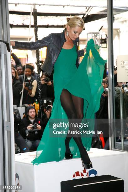 Kate Moss attends TOPSHOP TOPMAN FLAGSHIP STORE OPENING - Interior at TOPSHOP TOPMAN STORE on April 2, 2009 in New York City.