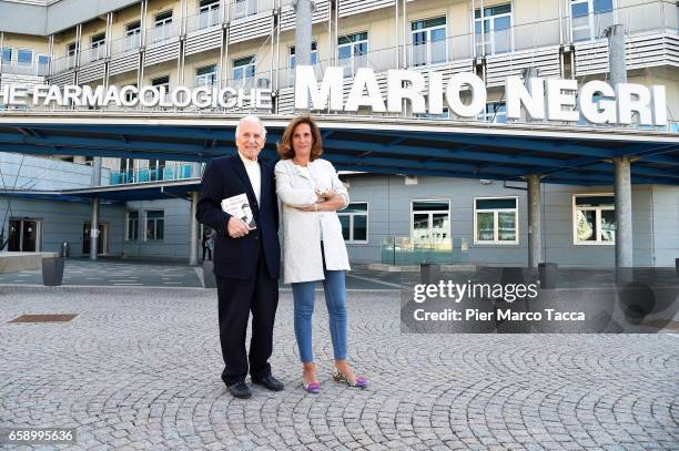 Silvio Garattini and Ilaria Capua attend a 'Io, Trafficante Di Virus. Una Storia Di Scienza E Di Amara Giustizia' book presentation on March 28, 2017...