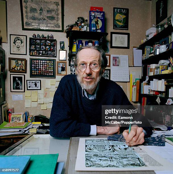 American cartoonist Robert Crumb at home in Sauve, France, circa 2010.