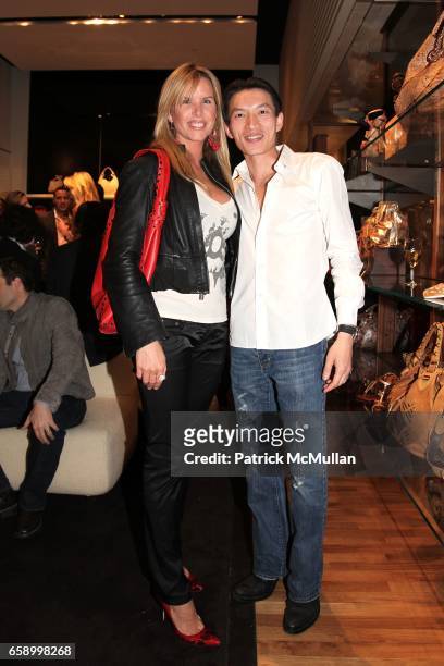Jenny Jackson and David Wang attend BALLY hosts GYPSET STYLE with Julia Chaplin at Bally Boutique on April 23, 2009 in New York City.