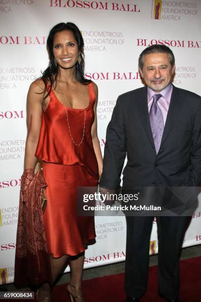 Padma Lakshmi and Dr. Tamer Seckin attend The BLOSSOM BALL To Benefit The Endometriosis Foundation of America at The Prince George Ballroom on April...
