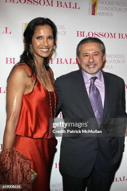 Padma Lakshmi and Dr. Tamer Seckin attend The BLOSSOM BALL To Benefit The Endometriosis Foundation of America at The Prince George Ballroom on April...