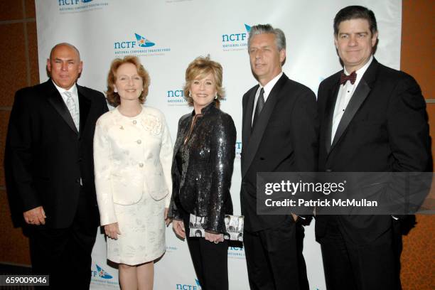 Ed Cassidy, Kate Burton, Jane Fonda, Michael Ritchie and James Turley attend NATIONAL CORPORATE THEATRE FUND'S 2009 CHAIRMAN'S AWARDS GALA at...