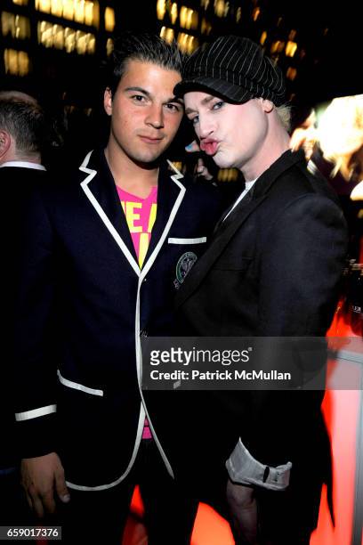 Joe Green and Richie Rich attend LA NOTTE ARANCIONE Launch of SOLERNO BLOOD ORANGE LIQUEUR to benefit SAVE VENICE at 20 Pine on April 23, 2009 in New...