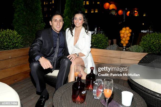 Faisal Sublaban and Jessica Levatino attend LA NOTTE ARANCIONE Launch of SOLERNO BLOOD ORANGE LIQUEUR to benefit SAVE VENICE at 20 Pine on April 23,...