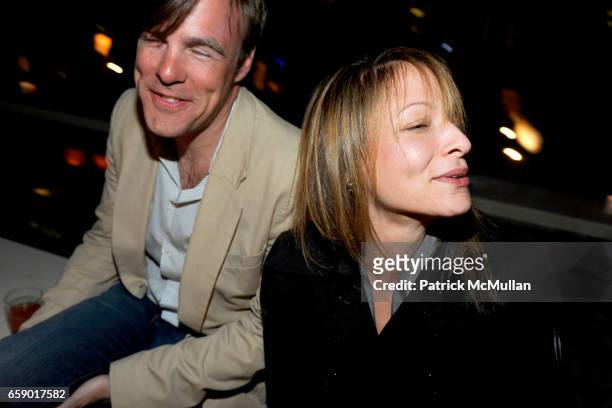 Mark Ellwood and Sara Meltzer attend LA NOTTE ARANCIONE Launch of SOLERNO BLOOD ORANGE LIQUEUR to benefit SAVE VENICE at 20 Pine on April 23, 2009 in...