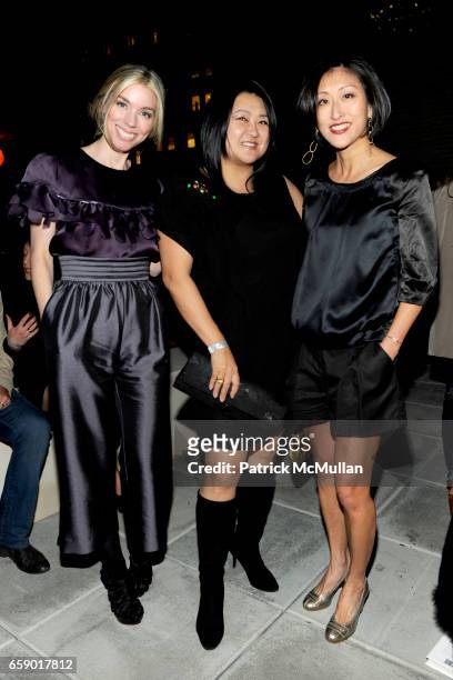 Alexandra Lind Rose, Susan Shin and Adelina Wong attend LA NOTTE ARANCIONE Launch of SOLERNO BLOOD ORANGE LIQUEUR to benefit SAVE VENICE at 20 Pine...