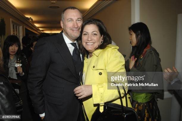 Edward Menicheschi and Connie Anne Phillips attend The WORLD of BOTTEGA VENETA Cocktail Party at Bergdorf Goodman on April 14, 2009 in New York City.