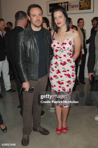 Steve Diet Goedde and Kimberly Kane attend JOHN WATERS "REAR PROJECTION" AT GAGOSIAN GALLERY, BEVERLY HILLS at Gagosian Gallery on April 11, 2009 in...