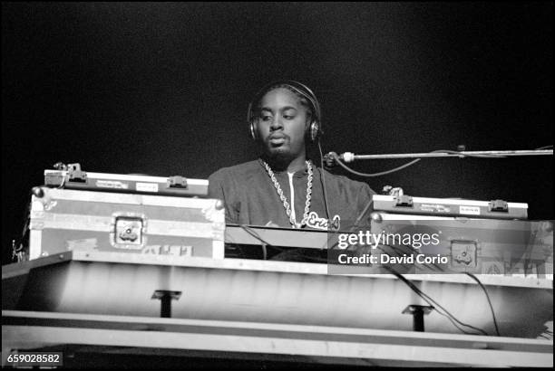 Eric B of Eric B and Rakim performing at Hammersmith Odeon, London, United Kingdom, 2 November 1987.