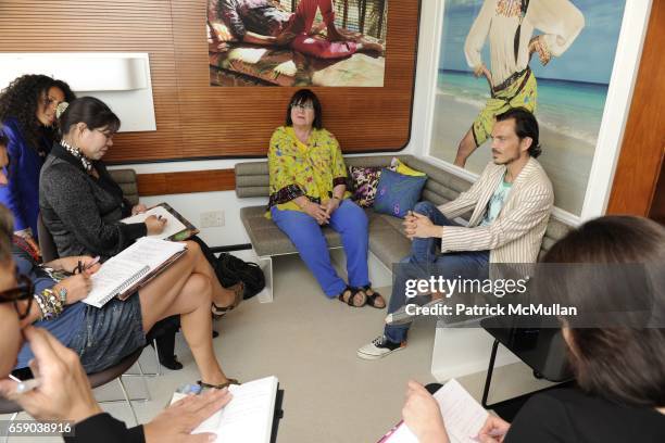 Margareta van den Bosch and Matthew Williamson attend MATTHEW WILLIAMSON for H&M at The Standard Hotel on April 28, 2009 in New York City.