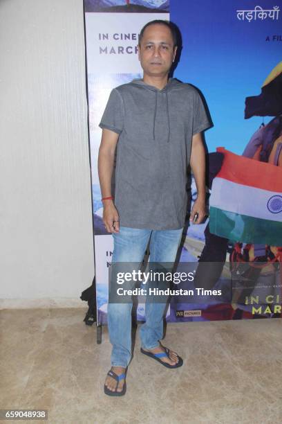 Bollywood filmmaker Vipul Amrutlal Shah during the screening of film ‘Poorna: Courage Has No Limit’ on March 26, 2017 in Mumbai, India. The film is...