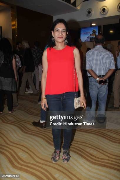 Bollywood actor Heeba Shah during the screening of film ‘Poorna: Courage Has No Limit’ on March 26, 2017 in Mumbai, India. The film is based on real...