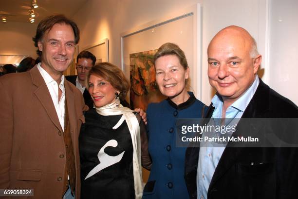 Greg Arnold, Azar Banihashem, Mona Arnold and Rolf Sachs attend LEILA TAGHINIA-MILANI HELLER GALLERY Presents GEORG GERSTER: Paradise Lost: Persia...