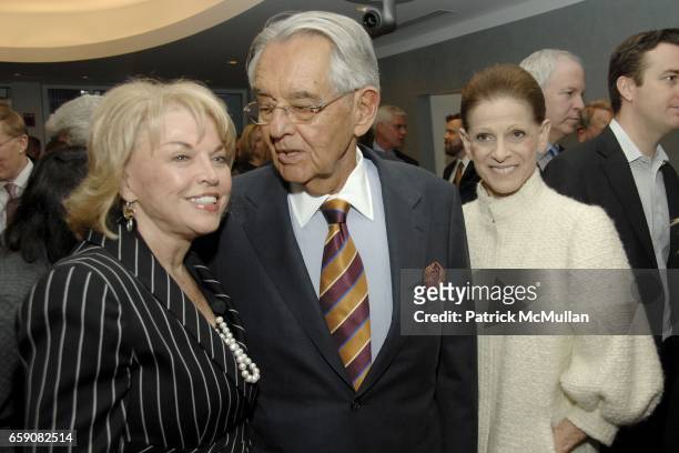 Pat Mitchell, Pete Peterson and Annette de la Renta attend The Paley Center for Media Unveils the KISSINGER GLOBAL CONFERENCE ROOM at Paley Center...