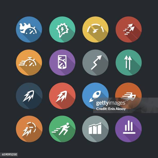 performance flat icons - quick reference stock illustrations
