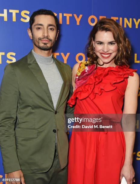 Riz Ahmed and Billie Piper attend a photocall for "City Of Tiny Lights" at the BFI Southbank on March 28, 2017 in London, England.