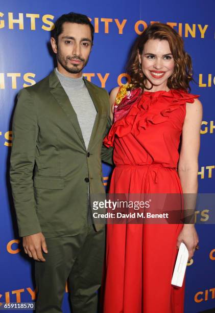 Riz Ahmed and Billie Piper attend a photocall for "City Of Tiny Lights" at the BFI Southbank on March 28, 2017 in London, England.