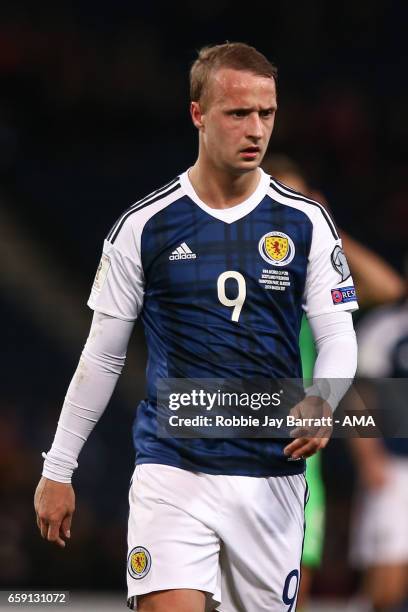Leigh Griffiths of Scotland during the FIFA 2018 World Cup Qualifier between Scotland and Slovenia at Hampden Park on March 26, 2017 in Glasgow,...