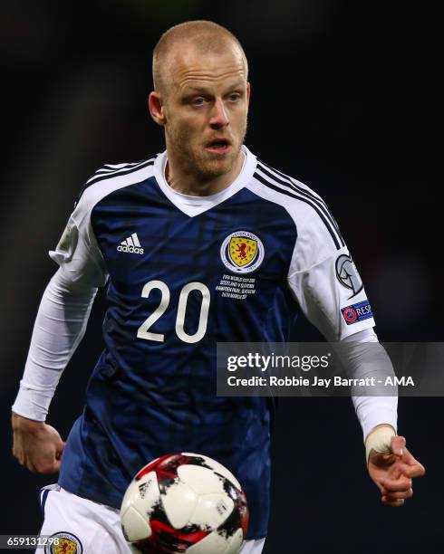 Steven Naismith of Scotland during the FIFA 2018 World Cup Qualifier between Scotland and Slovenia at Hampden Park on March 26, 2017 in Glasgow,...