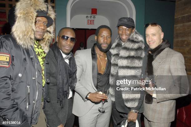 Alexander Allen, Jason Lewis, Nana Boateng, Miss. J and Robert Verdi attend Baby Phat by Kimora Lee Simmons Fall 2009 Collection After Party at...