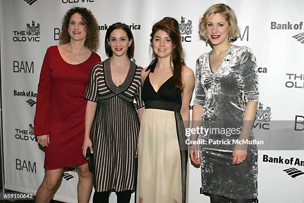 Hannah Stokely, Morven Christie, Charlotte Parry and Jessica Pollert Smith attend BAM and The Old Vic host The Bridge Project Benefit at BAM on...