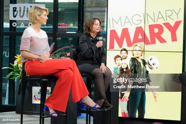 Actresses Jenna Elfman and Rachel Dratch attend Build Series Presents Jenna Elfman and Rachel Dratch discussing "Imaginary Mary" at Build Studio on...