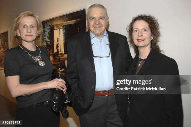 Jackie Blum, Irving Blum and Jennifer Kellen attend An Intimate Dinner Hosted By Tierney Gearon and ACE Gallery In Preview of Her New Exhibition -...