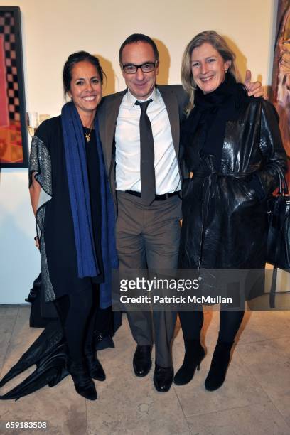 Maria Cornejo, Jamie Pallot and Marysia Woroniecka attend Cindi Leive and Bill Wackermann host Glamour Magazine's "The Glamour Project" art exhibit...
