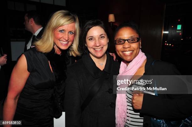 Natalie Bushaw, Amy Kule and Yadira Harrison attend DELTA SKY Magazine launch party at Whiskey Park on February 23, 2009 in New York City.