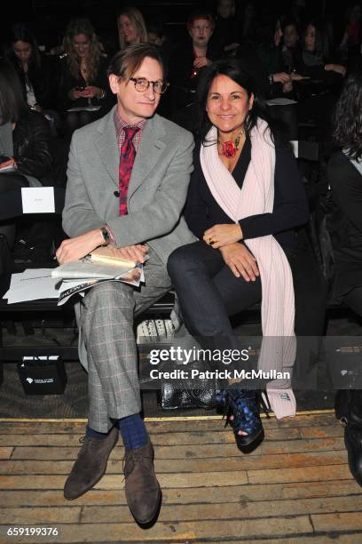 Hamish Bowles and Candy Pratts Price attend ALEXANDER WANG Fall 2009 Collection at Roseland Ballroom on February 14, 2009 in New York City.